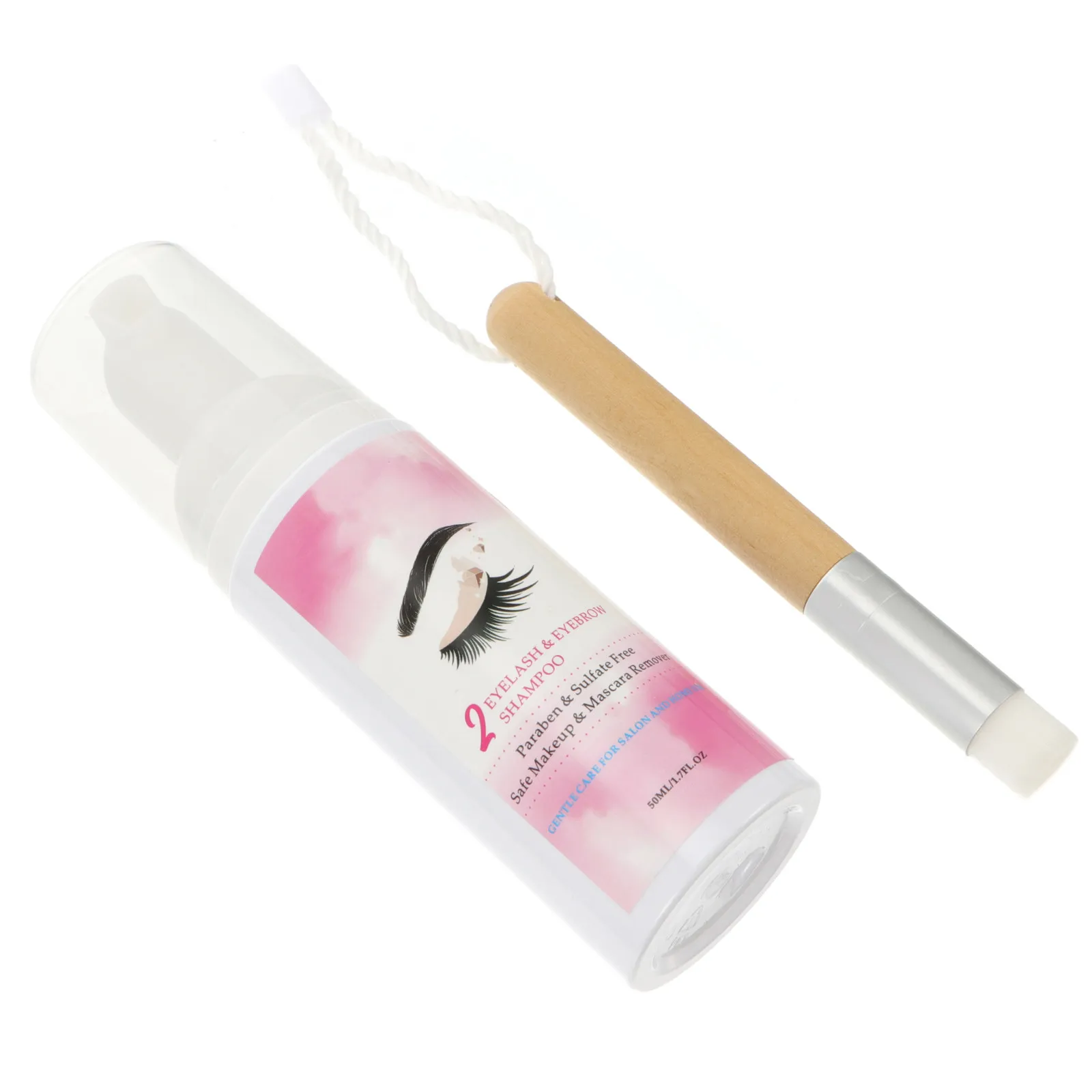 

Пенка-шампунь для снятия нарощенных ресниц и бровей, 50 мл, с очищающей щеточкой, компактный формат для путешествий