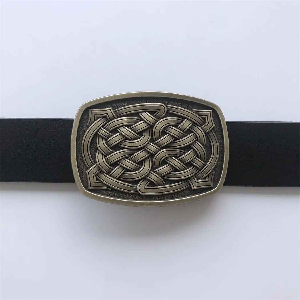 Antique Bronze Plated Cross Celtic Knot Rectangle Belt Buckle Gurtelschnalle Boucle de ceinture BUCKLE-WT153AB Free Shipping