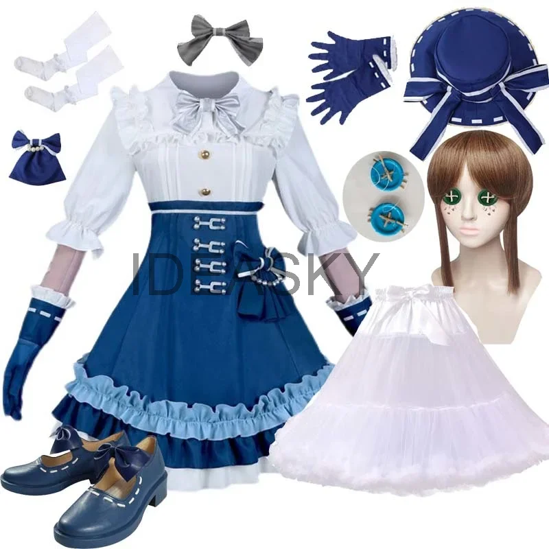 Identity v Emma Wood cosplay ballerer cosplay identity v costume sweet lolita dress girls women Halloween suit full wig shoes