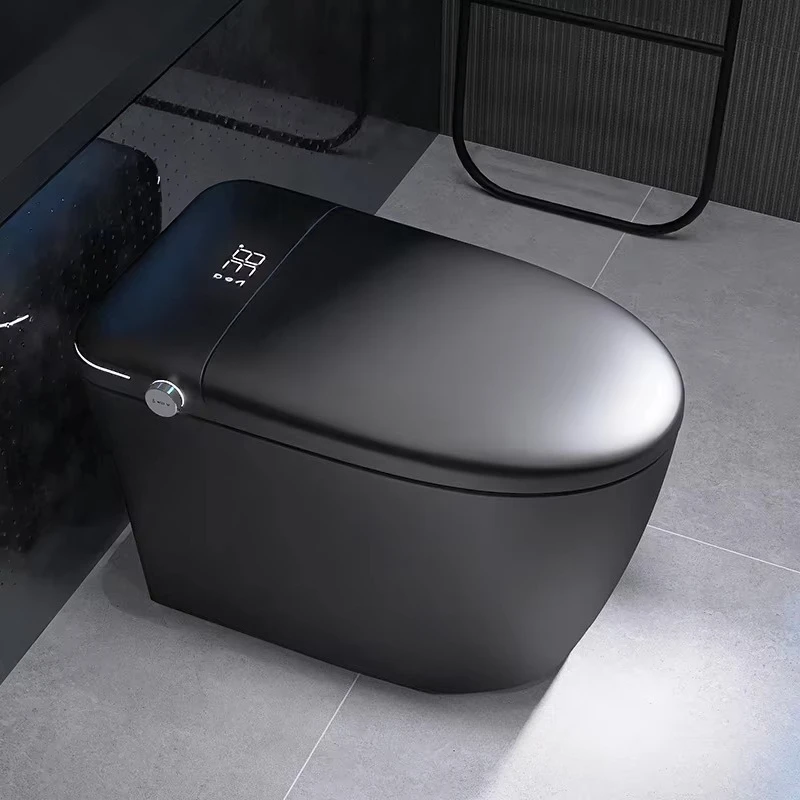 Modern smart toilet black hot seat full function smart bidet