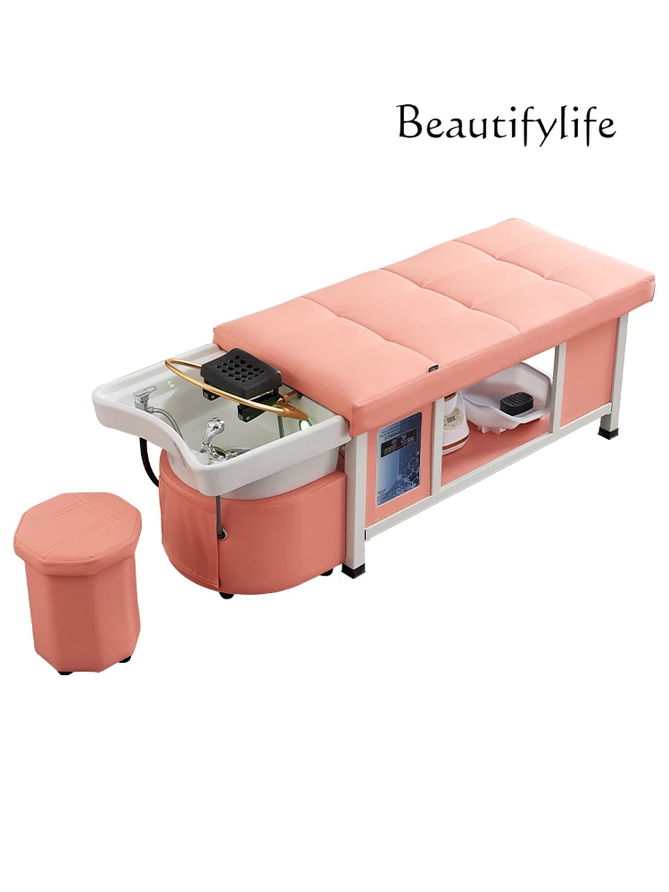 

High-End Ceramic Basin Thai Shampoo Chair Water Circulation Fumigation Head Treatment Bed Barber Shop Beauty Salon Special