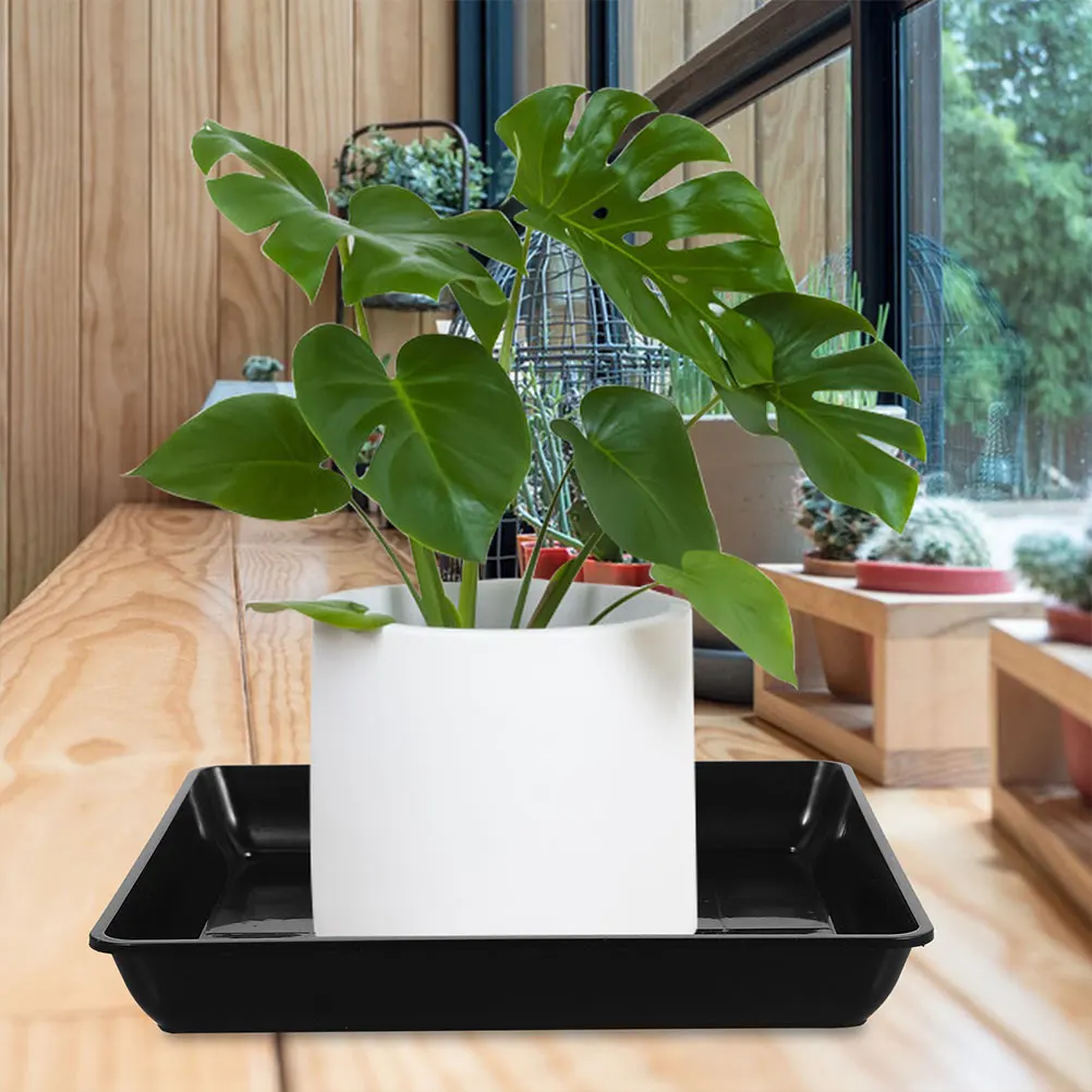 

4pcs Plant Saucer Garden Pot Bottom Support Drip Tray Flower Trays Indoor Water Plate Plastic Planter Saucers No Holes Carpet