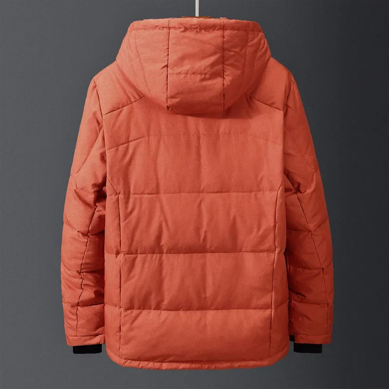 New Winter Coat Men\'s Down Jacket Men\'s White Duck Down Jacket Hooded Outdoor Thick Warm Mat Snow Coat Oversized M-4XL Jacket