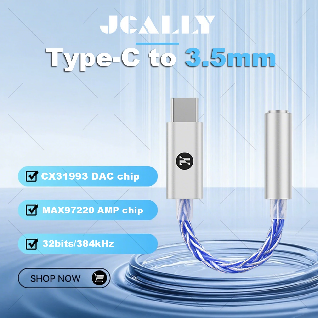 JCALLY JM6 Pro Type-C to 3.5mm Dual DAC CX31993 MAX97220 Digital Audio Headphone Amplifier HiFi Earphones Adapter For Android
