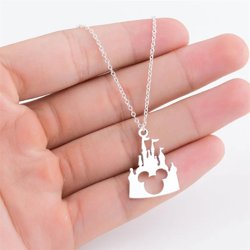 

ZMZ 50Pcs/Lot Europe/US Fashion Castle Mouse Pendant Lovely Creative Animal Necklace Gift For Mom/Girlfriend Party Jewe