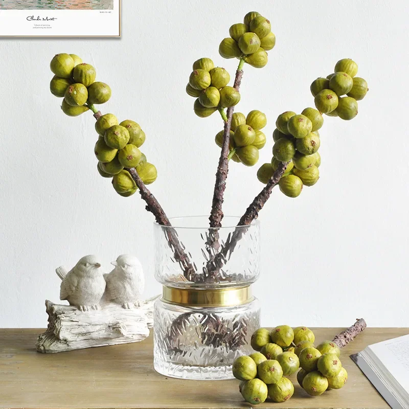 43CM Artificial Fig Tree Plant para Home Hotel Decor, estilo nórdico minimalista Zen Simulado Berry Decoração