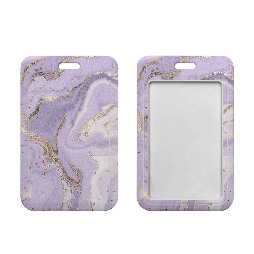 Einfacher Kartenhalter aus Marmor mit Herz-Regenbogen-Motiv, hübsches Hängeseil, Ausweis, Zubehör, Halter, Umhängeband, Studentenbus, Passr-Etui