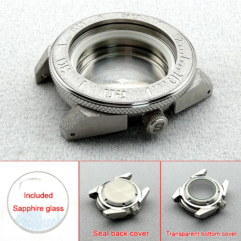 

Корпус для часов Mod King Samurai SRPE 45 мм, совместимый с автоматическими механизмами NH35, NH36, 4R, 7S, для мужских дайверских часов, замена корпуса, индивидуальный дизайн.