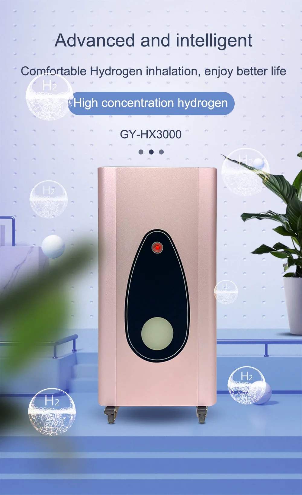 3000ml/min hydrogen inhaler hydrogen breathing machine hydrogen machine inhalation