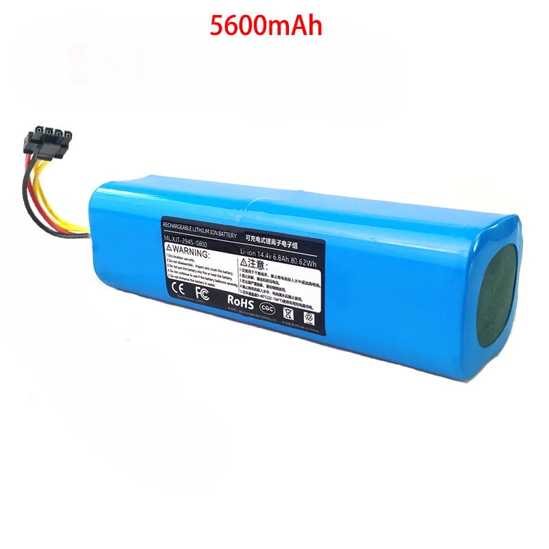 Bateria do aspirador robô Lifero RX10, 14.8V, 6800mAh, H18650CH-4S2P, Novo