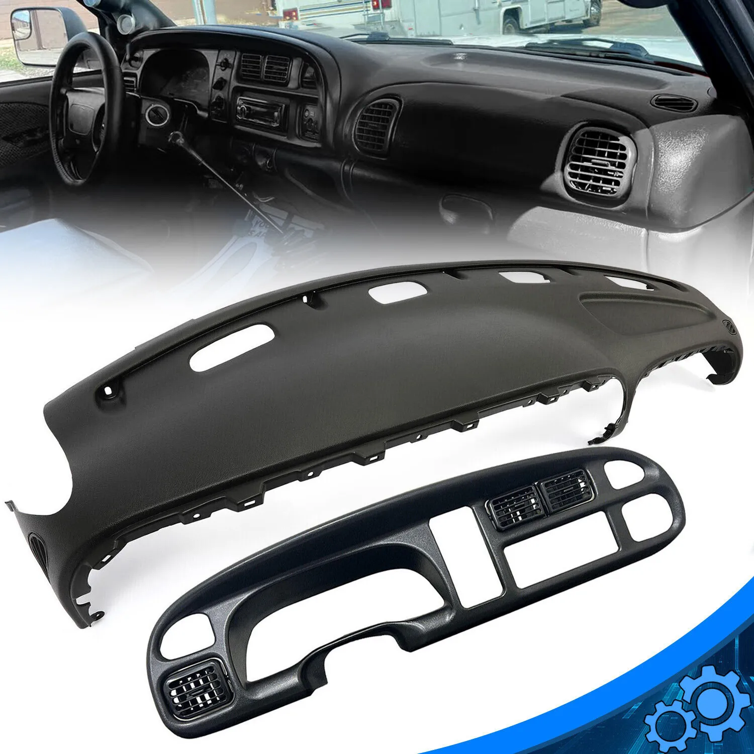 

Dashboard Cover Panel Replacement & Dash Bezel w/Vent For 98-02 Dodge Ram 1500