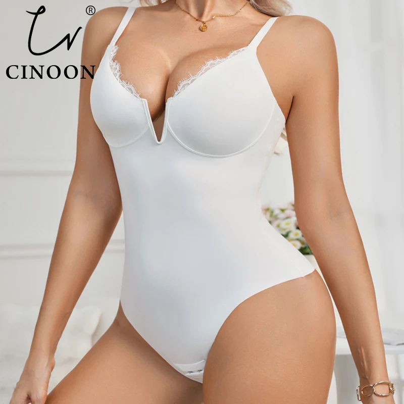 

CINOON Women Shapewear Bodysuit Push Up Breast Butt Underwear Lifter Tummy Control Stretchy Ventilate Fabric Comfortable Lingeri