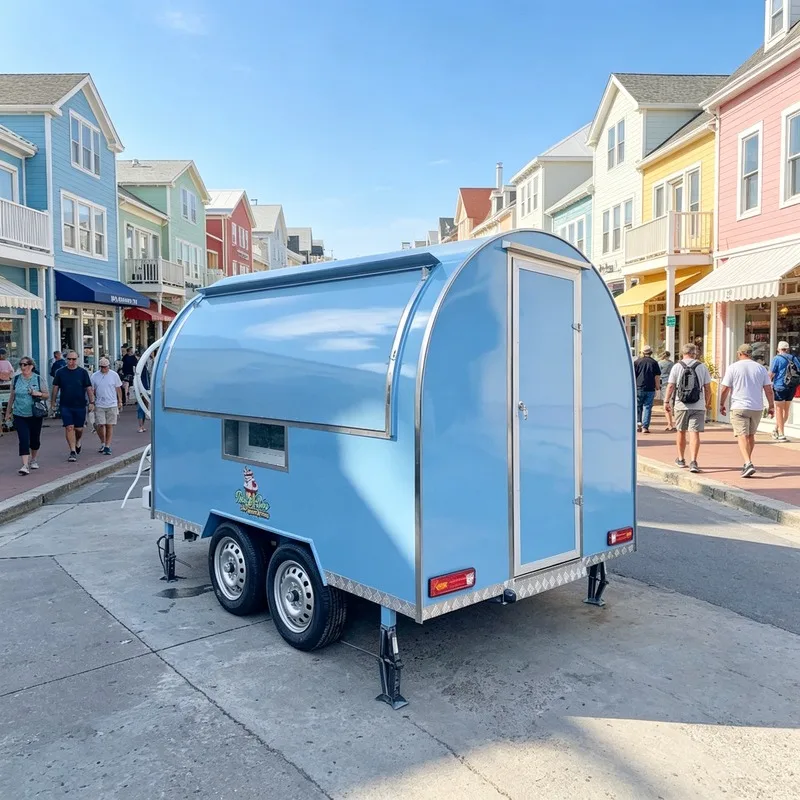 Customizable Multifunctional Mobile Restaurant Trailer Hot Dog Coffee Ice Cream Street Food Cart