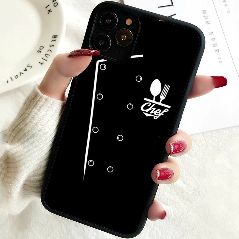 5 5S SE 2020 Phone Cover Case for iPhone 6 6S 7 8 PLUS X XS XR 11 12 13 MINI 14 PRO MAX Rubber  Chef's Uniform Jacket Chef Dad