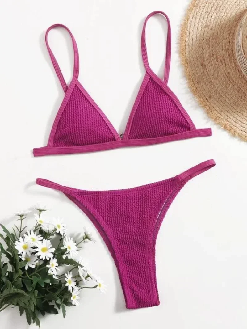 

Sexy String Micro Bikinis Sets Triangle Swimsuit Female Deep V-neck Thong Bikini Bathing Suit Monokini Swimwear Women Biquini