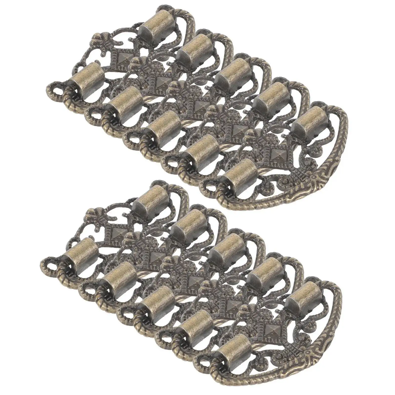 10Pcs Alloy Drawer Vintage Cabinet Furniture Pulls Replacement Smooth Surface Wardrobe Handles