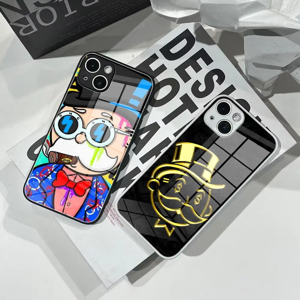 

Catoon Dollar Alec Monopoly Phone Case Tempered Glass For IPhone 17 16 15 Pro Max 14 13 12 Mini Plus Samsung S25 24 phone case