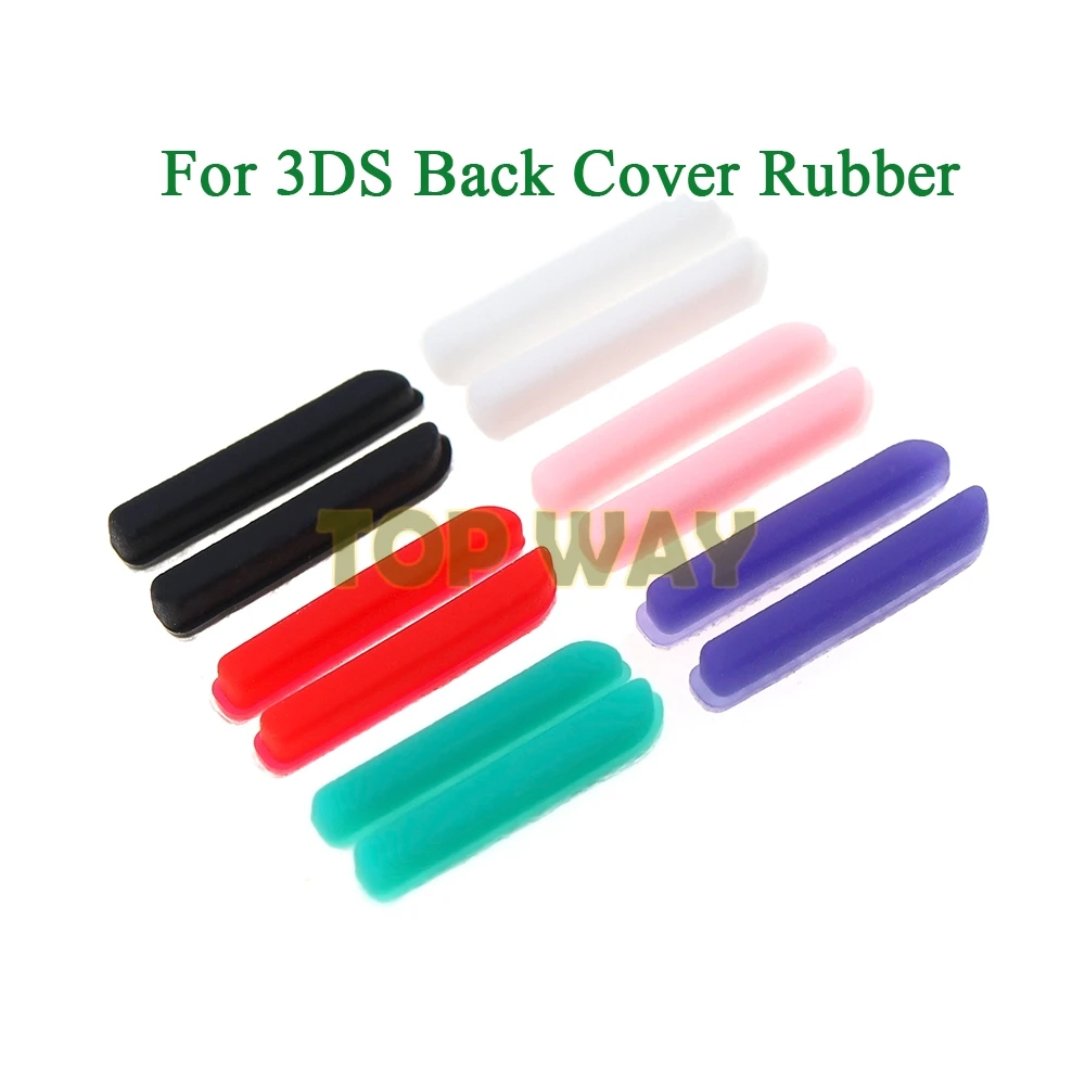 닌텐도 3DS 콘솔용 상단 스크린 전면 고무 발 커버, 하단 단추 후면 커버 고무, 3 세트
