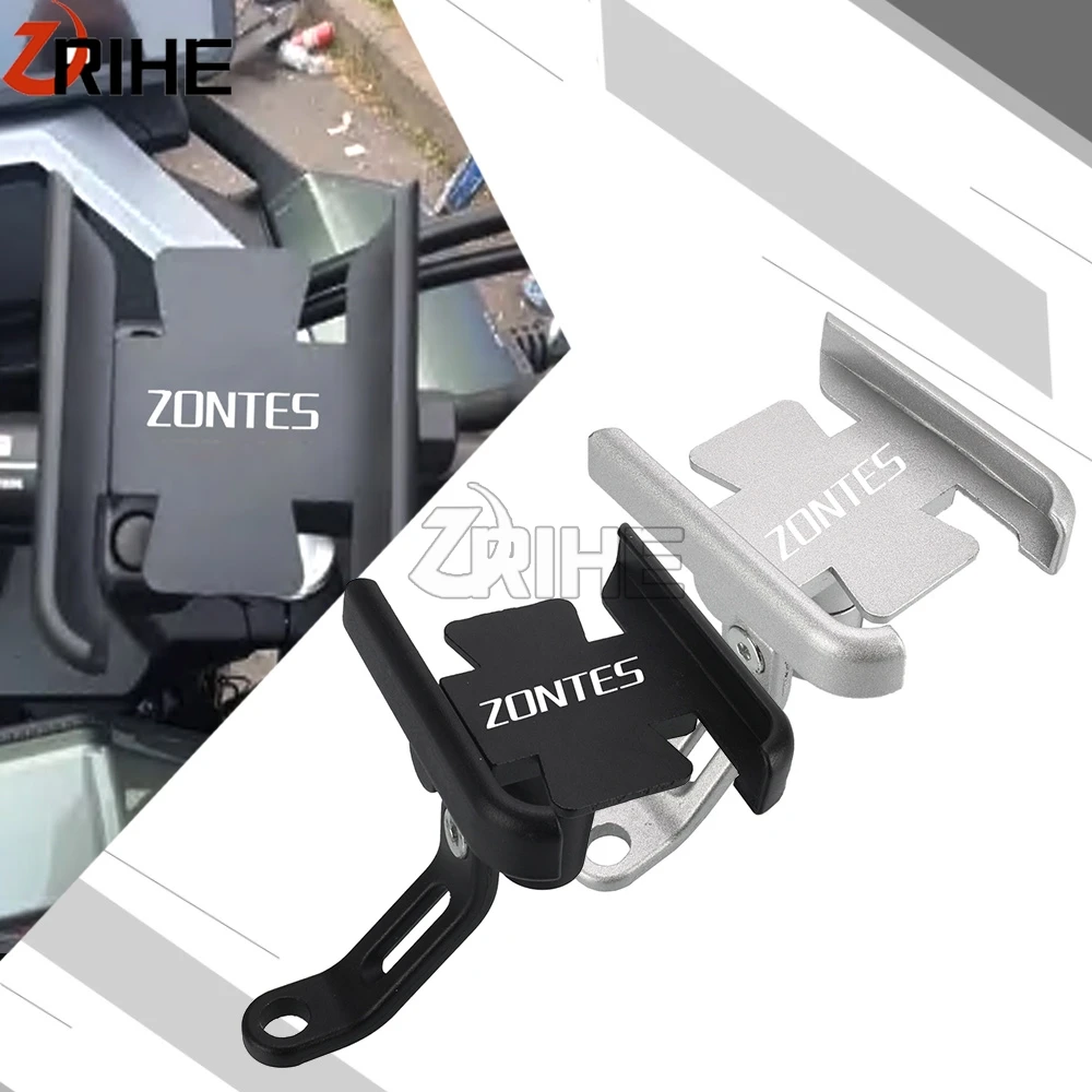 Motorcycle CNC for Zontes GPS Stand Bracket G1 125 ZT125 ZT310/R/T/V 368G Handlebar Mobile Phone Holder 368G/D/E/M/K 703F 703RR