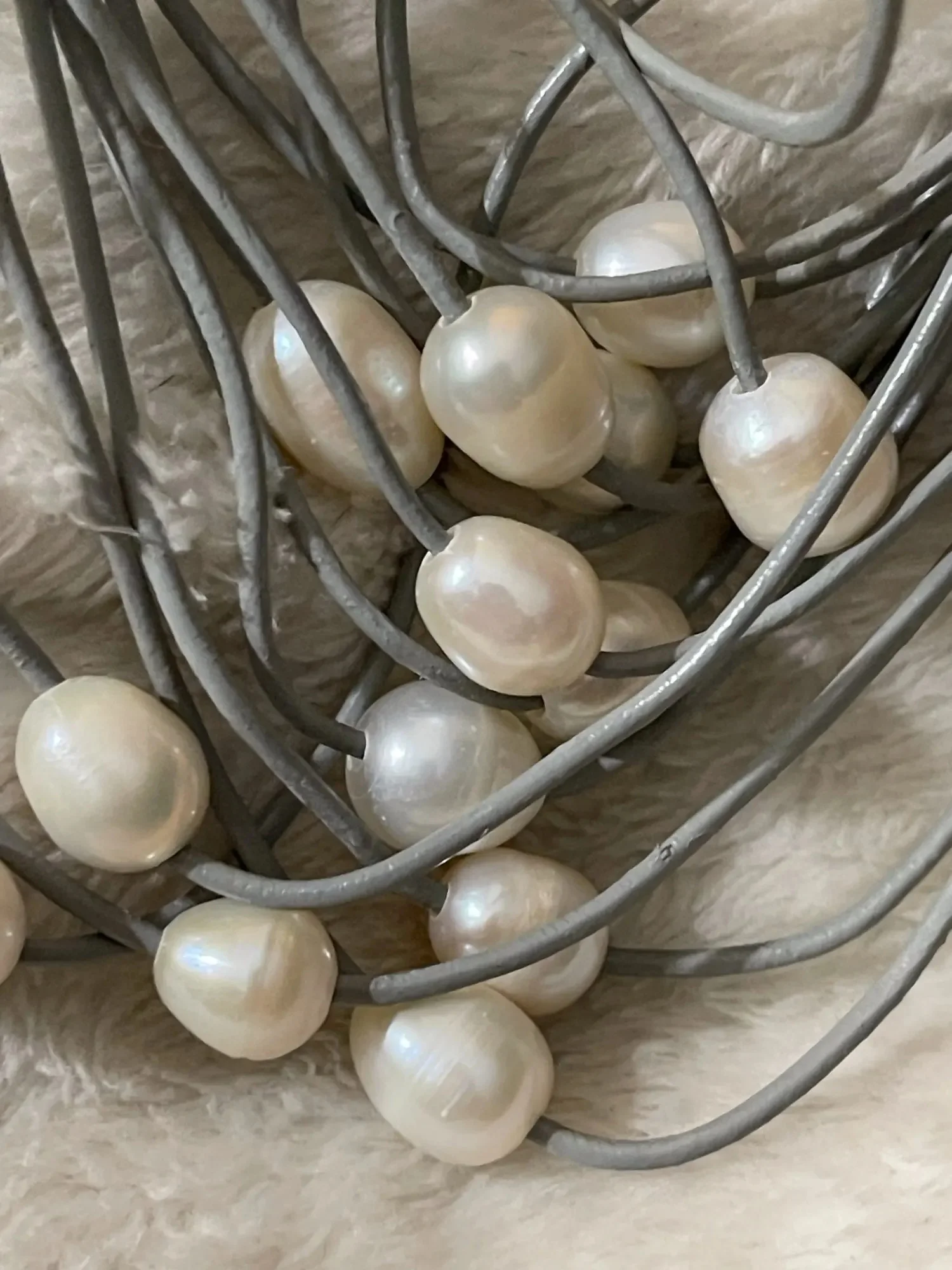 10-12mm Natural Oval Freshwater Pearl Stone Beads Handwork 15 Row Leather For Women Fashion Necklace Jewelry Magnet Clasp16\