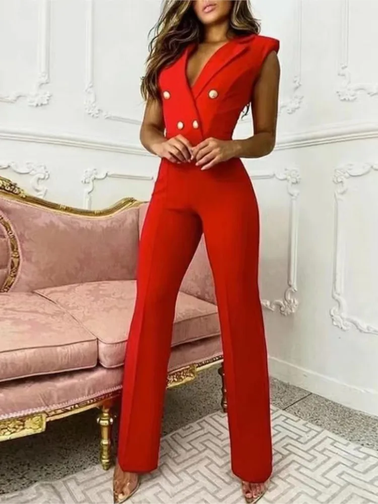   2024ฤดูใบไม้ผลิฤดูใบไม้ร่วงใหม่Jumpsuitsผู้หญิงลายสก๊อตแขนยาวSlim Professional Jumpsuits ElegantและElegant Jumpsuits