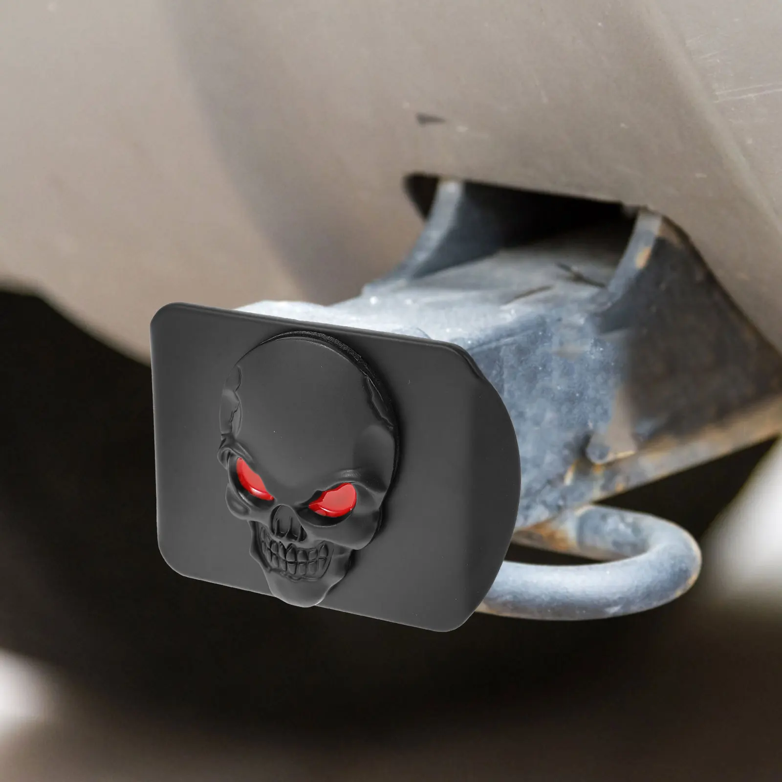 

Stylish Metal Skull Trailer Hitch Cover Easy Install Durable Tow Hitch Receiver Cover for Truck Suv Car Accessories