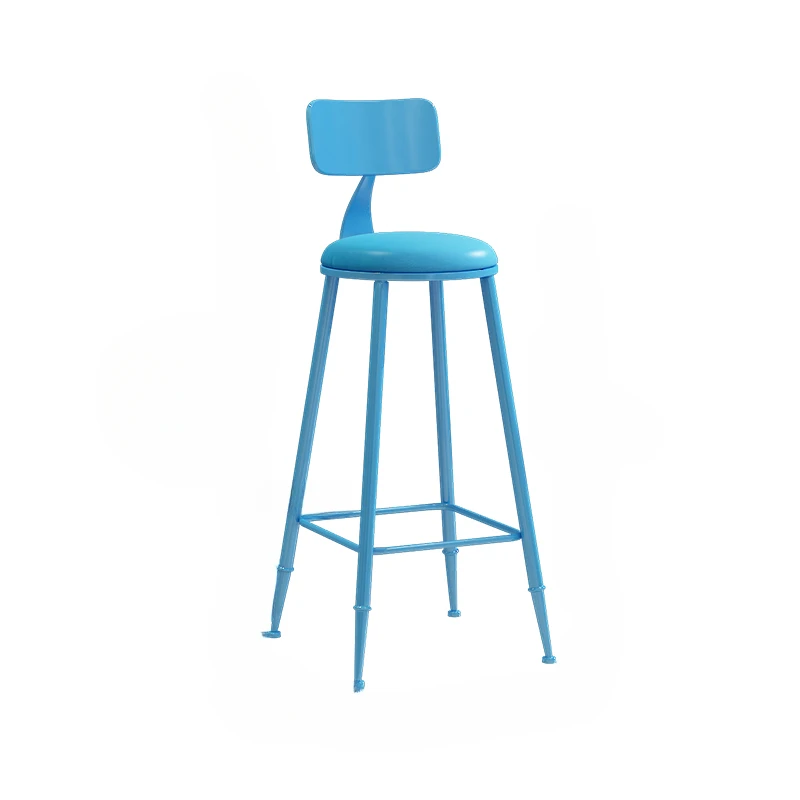 

American Retro Hotel Bar Chairs Home Backrest High Bar Stool Kitchen Furniture Nordic Light Luxury Front Cashier Bar Chair
