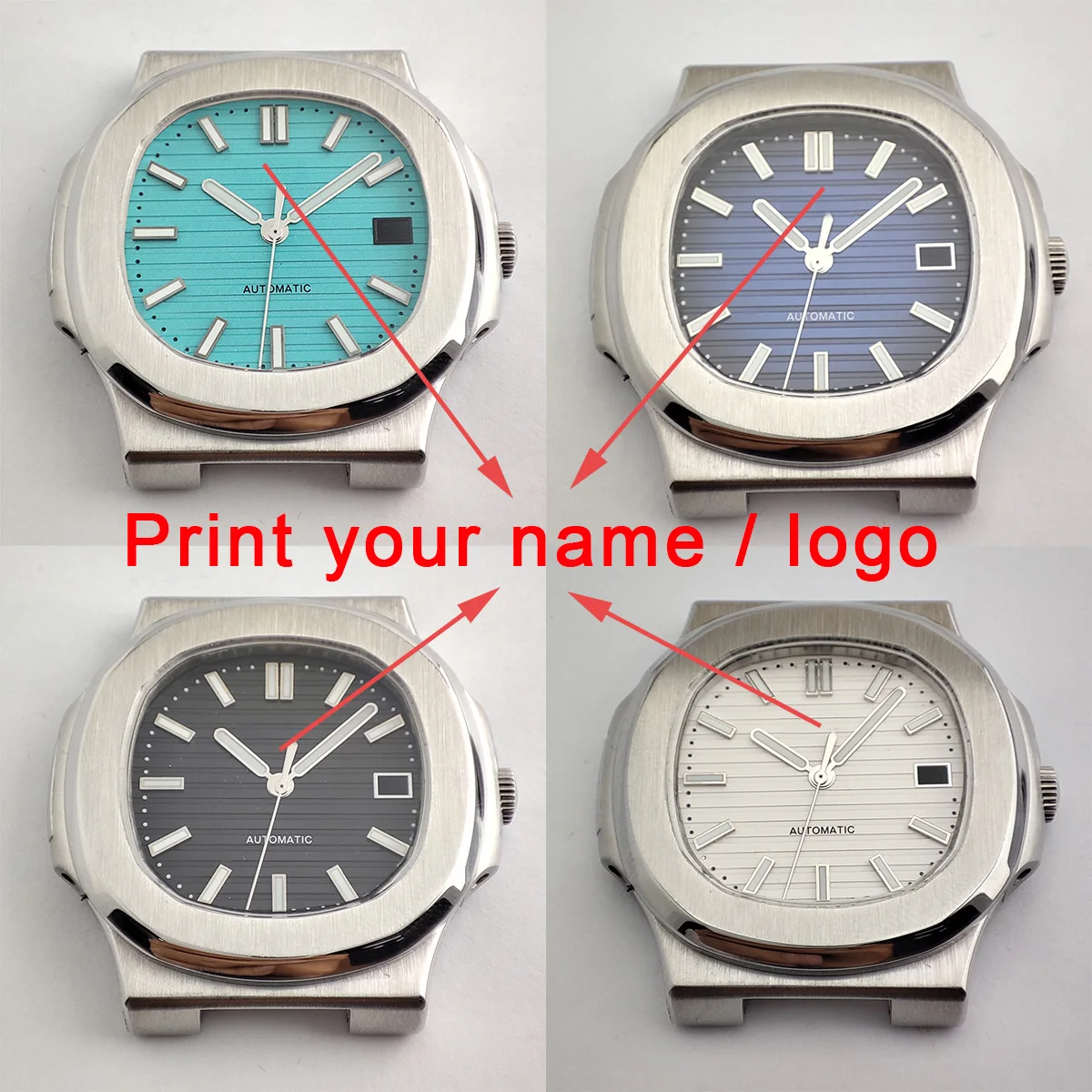 

NH35 case 41mm nh35 men's watch case custom logo dial Hands stainless steel nh36 case Miyota8215 nh35 Movement Watch accessories