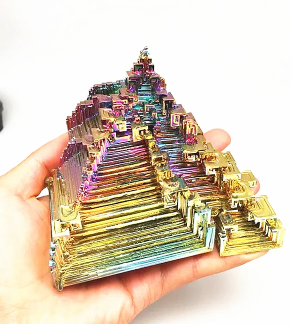 Very large!!!!!!!!400-460g Rainbow Bismuth Quartz-Selenite Meditation Chakra Reiki Healing Crystal