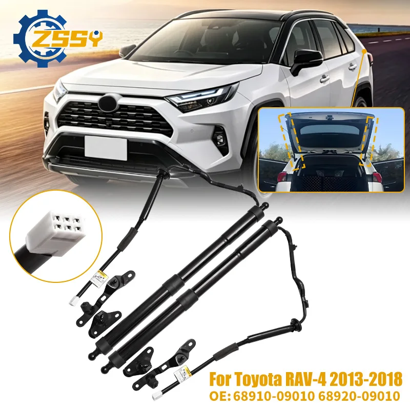 Pair Power Hatch Lift Support 68910-09010 68920-09010 For 2013-2018 Toyota RAV-4 Rear Trunk Liftgate Electric Tailgate Strut