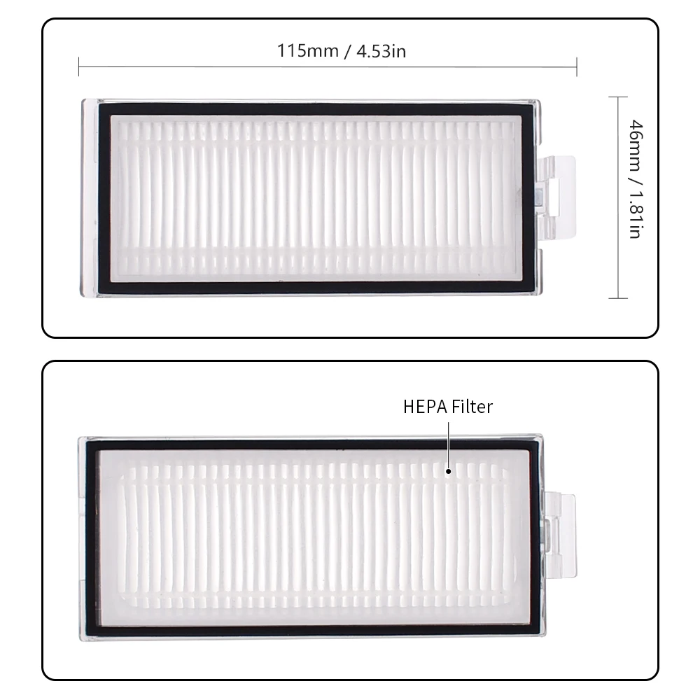 Saco de pó principal filtro hepa compatível com xiaomi roborock s7 maxv ultra/q5 +/q7 +/q7 max +/t8 aspirador peças reposição