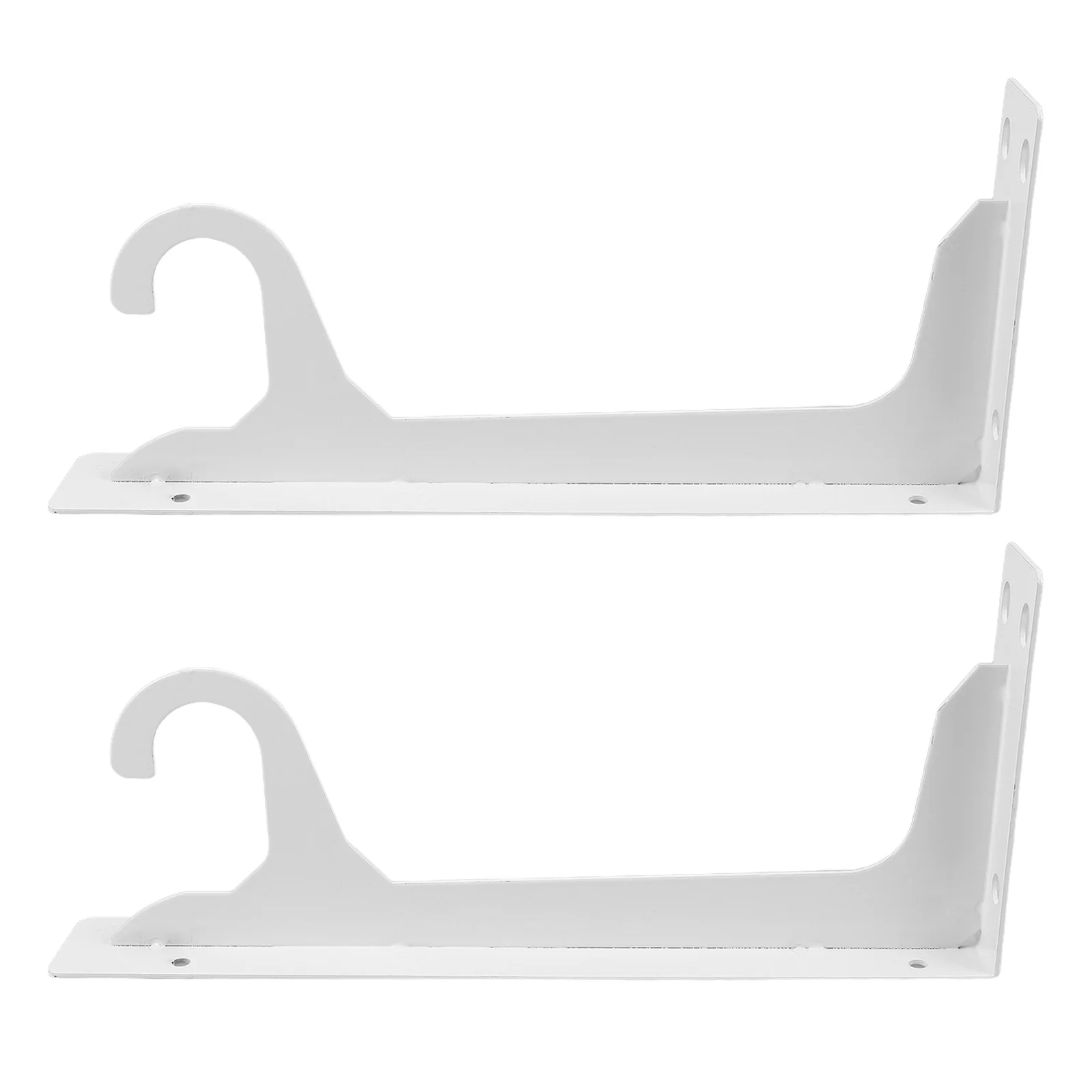 

2Pcs Metal Wall Mounted Wardrobe Rod Brackets Heavy Duty Closet Rod Supports Strong Clothes Rail Holders for Home Closet and