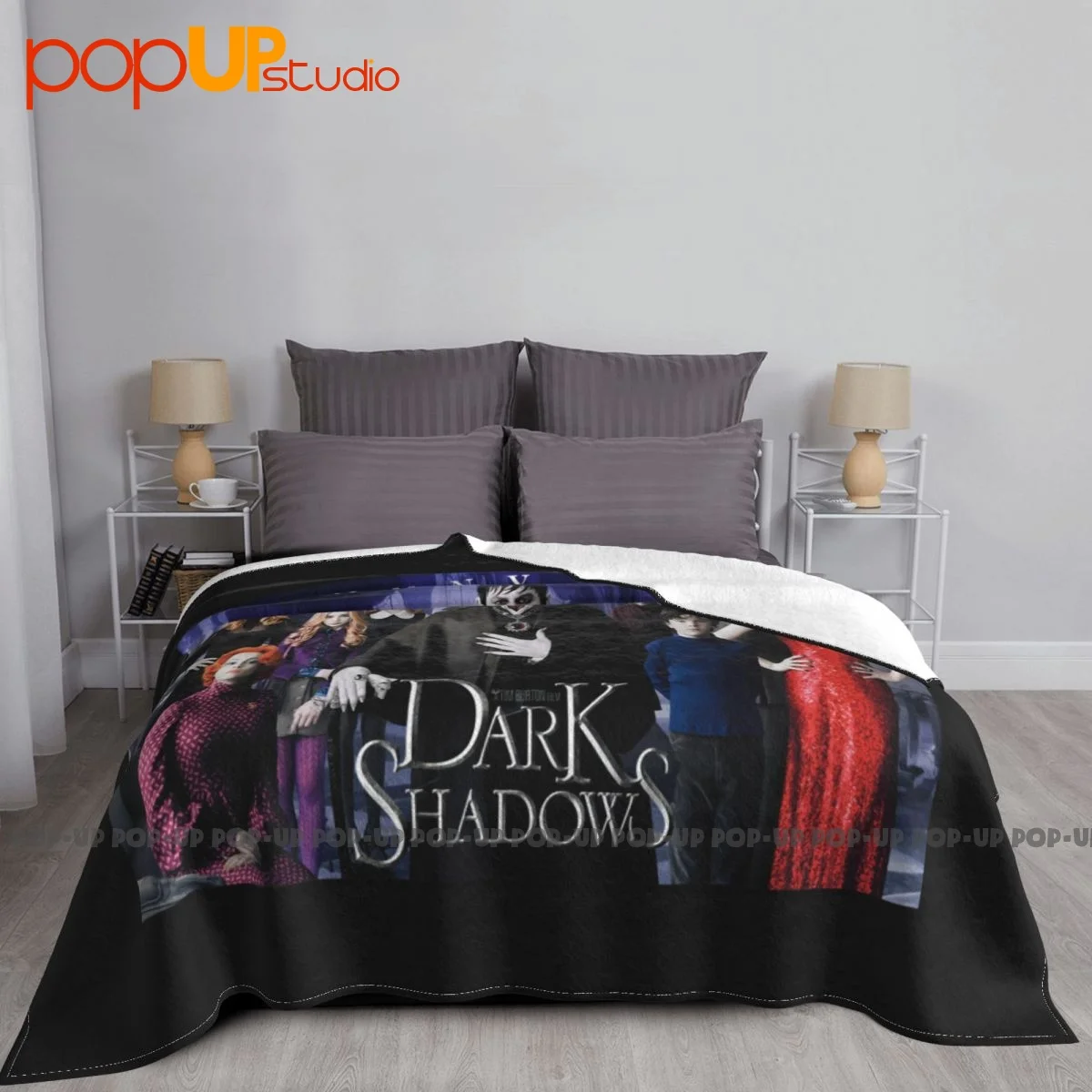 Dark Shadows Johnny Depp Poster Blanket Bedding On The Sofa Faux Fur Throw