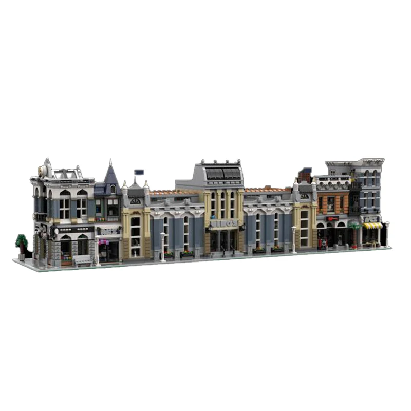 Stad Street View Serie Dinos Tentoonstelling MOC Bouwsteen Model DIY Baksteen Speelgoed Puzzel Onderwijs Kinderen Verjaardagscadeautjes 4130P