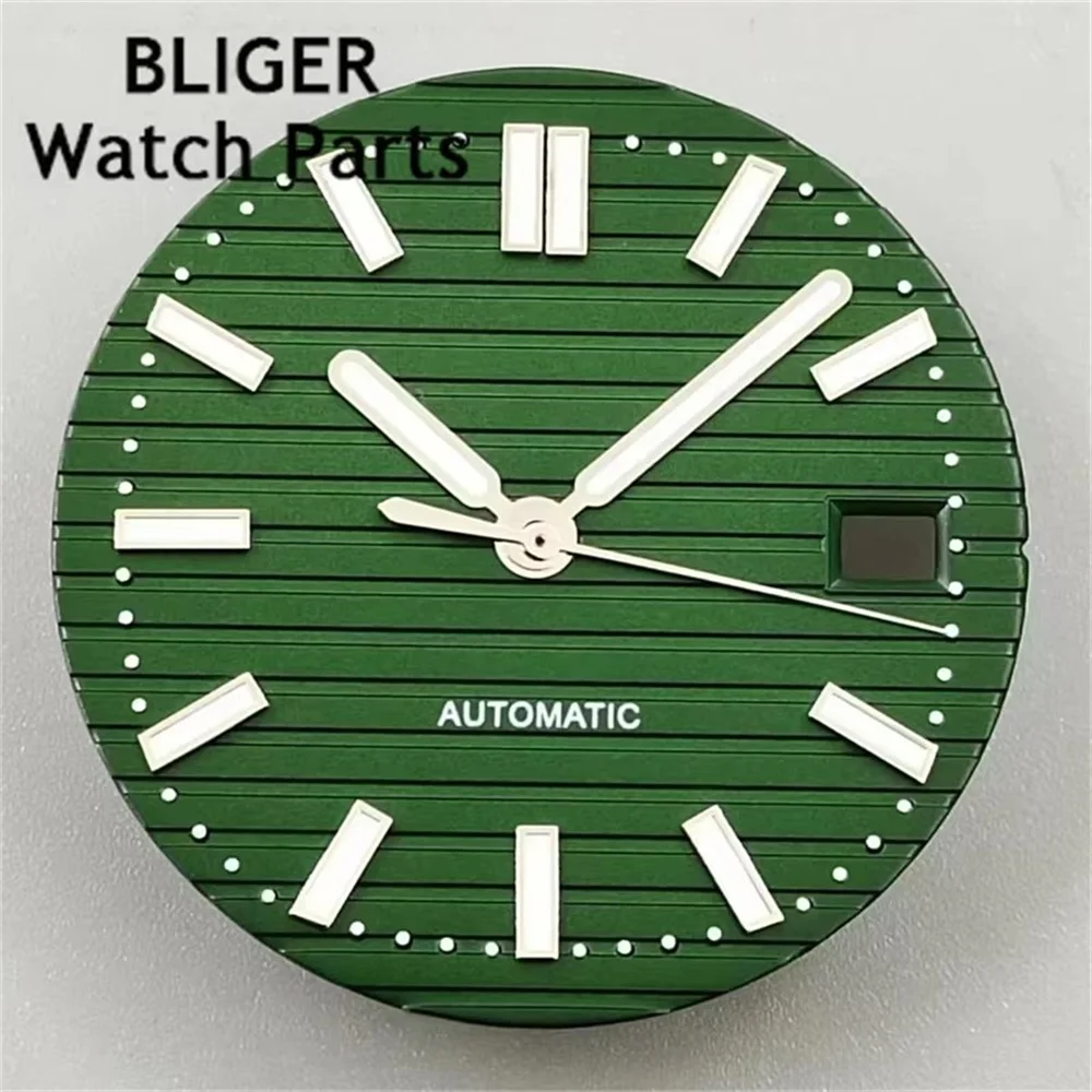 

BLIGER 29.8mm Sterile Watch Dial Green Luminous Fit NH35 Movement Fit 3 o'Clock crown 3.8 o'Clock Crown Watch accessories