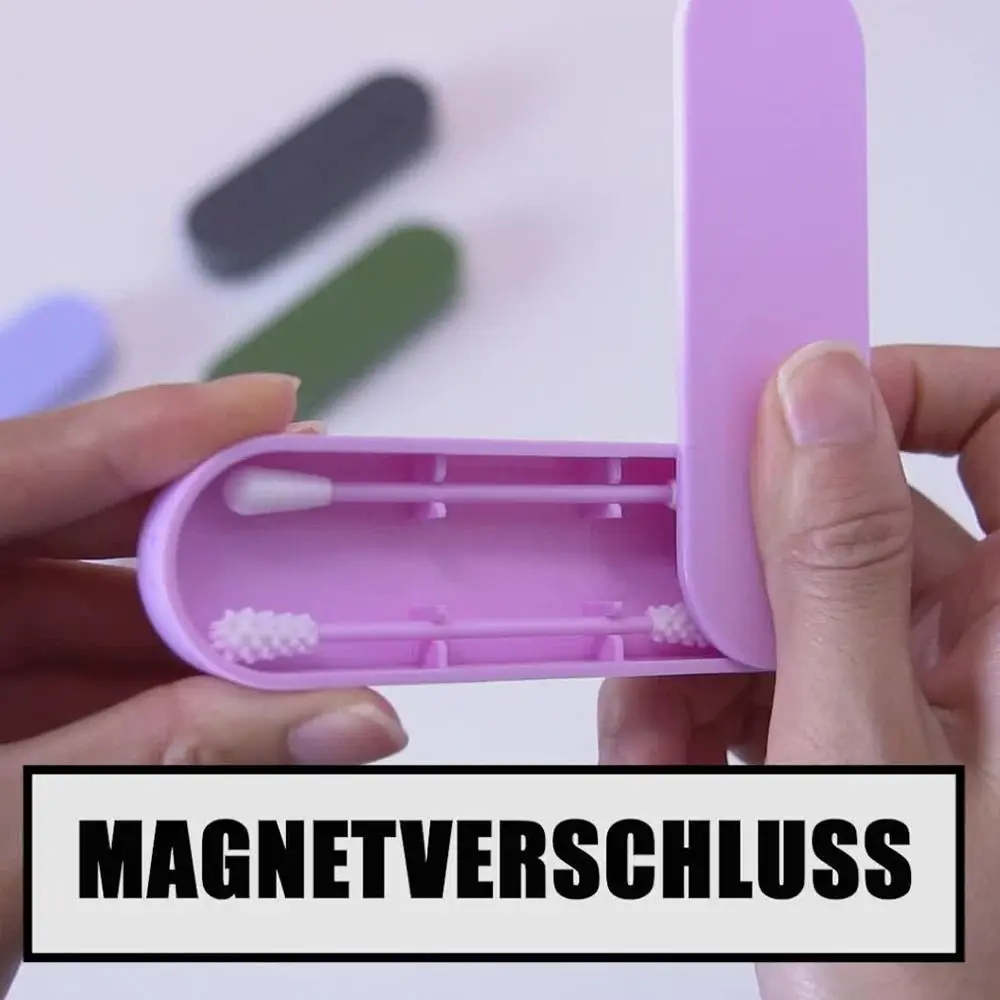 1 Juego de hisopo de algodón de silicona reutilizable de doble punta, hisopo de algodón de maquillaje resistente al agua, maquillaje Multicolor