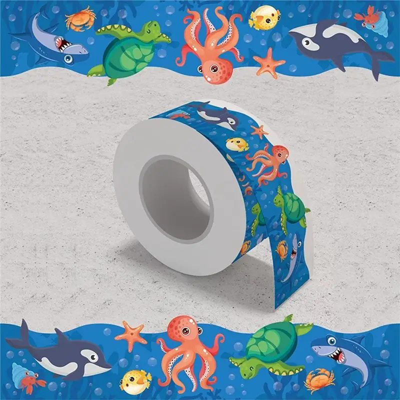 BHBL 1 Roll Borders Stickers, Ocean Animal Board Borders, for Decorate Bulletin Boards,Walls,Desks,Window,Doors 65.6Ft