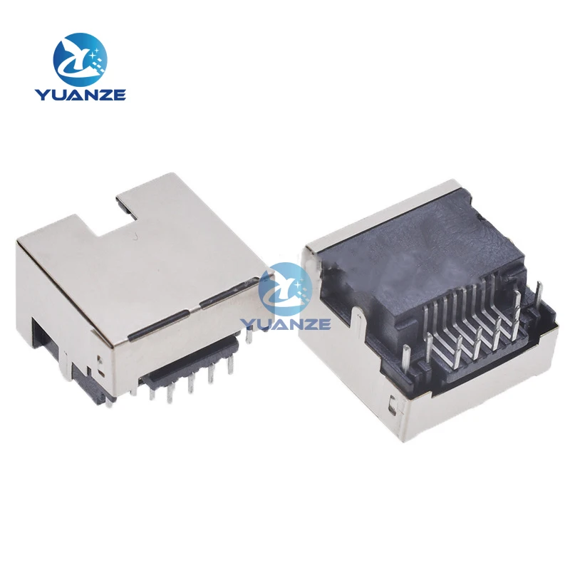 5PCS SP32 RJ45 Network Ethernet FEMALE SOCKET 8P8C female jack connector shield Broken board sunken board