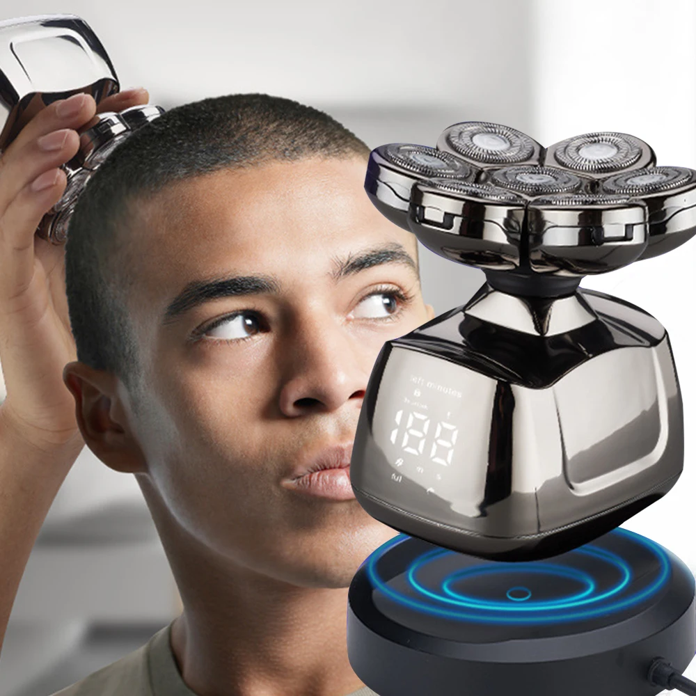 7D Smart Sensor Electric Shaver, 3D Floating 7 Cutters, Multifunctional Grooming Razor for Men, Ideal for Bald Men, Perfect Gift