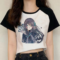 Ado t shirt women Psychedelic streetwear Digital Comfortable Y2k 80s t shirt Comfortable Colorful kawaii Vintage graphic Pastel