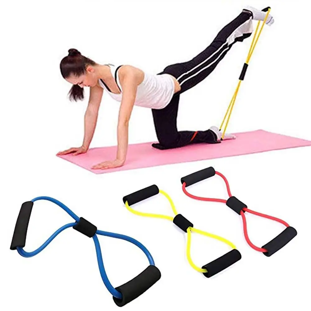 Yoga Resistance Bands Elastic Exercise Puller 8-Shaped Chest Expander For Body Building Home Gym Fitness Training Gear