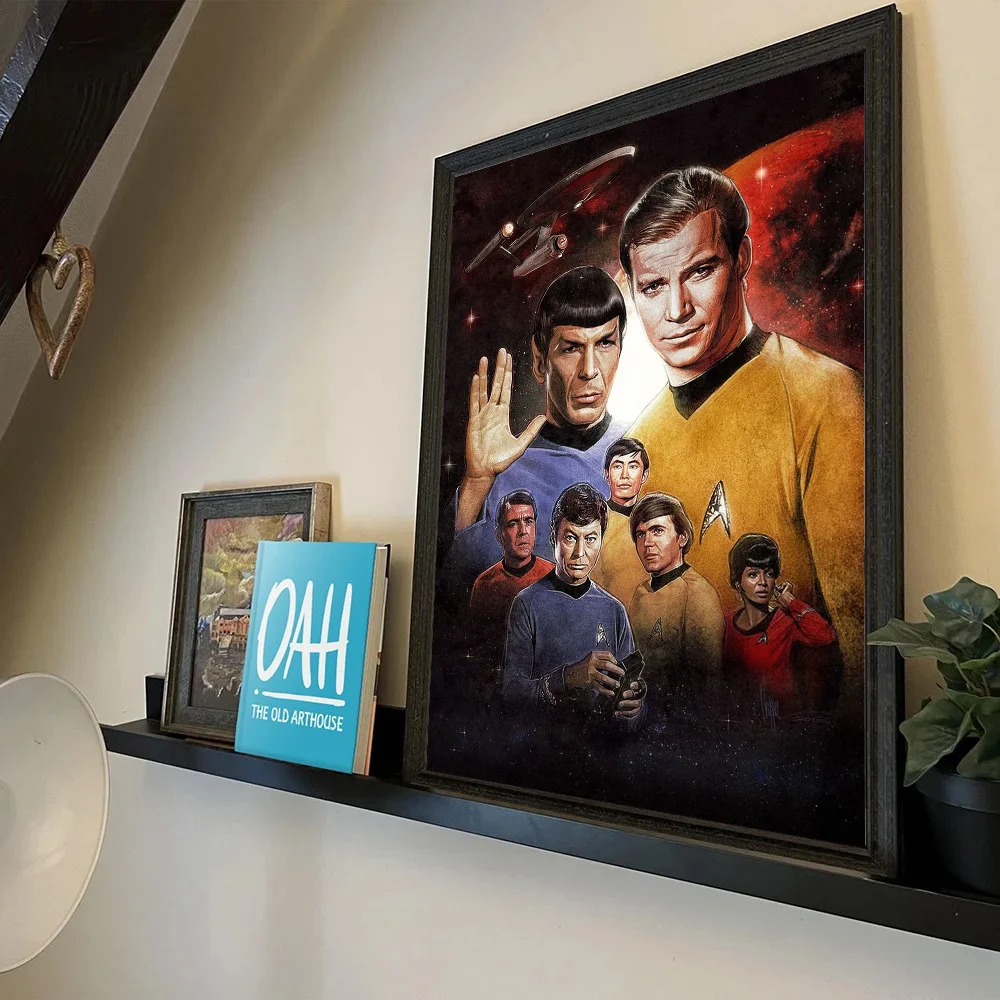 1pc TV Star Trek Anime Poster Self-adhesive Art Waterproof Paper Sticker Coffee House Bar Room Wall Decor view 5