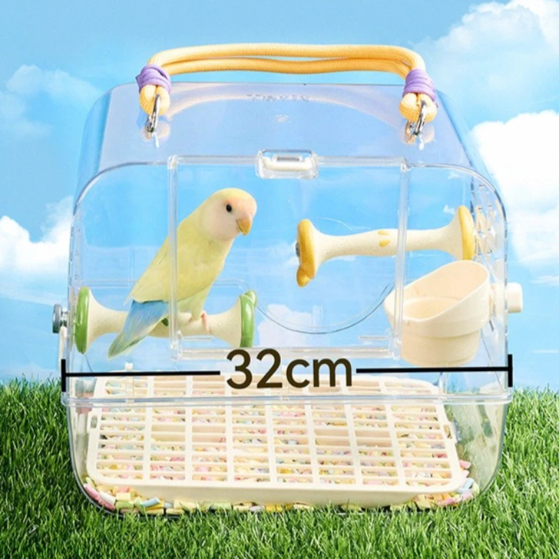Parrot Carry Bag Breathable Anti-escape Parrot Carrying Backpack Waterproof Travel Takeout Bird Cage Small Pet Carriers Supplies view 5