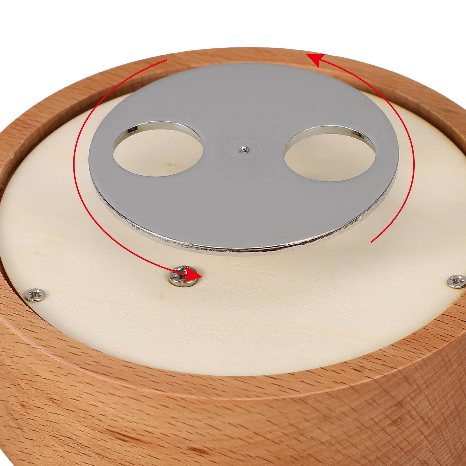

DIY Solid Wood Music Box Rotatable Base Replacement Part Craft Round Musical Box Base Accessory for Relaxation Hands-on Ability