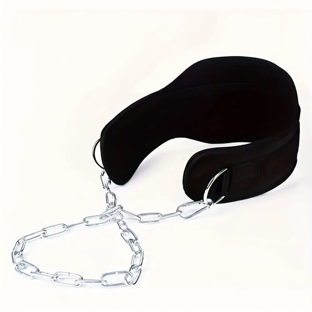 

Double Layers Weighted Pull-up Belt Adjustable Barbell Plates Weight Lifting Belt Sturdy Comfortable Weighted Muscle-up Belt