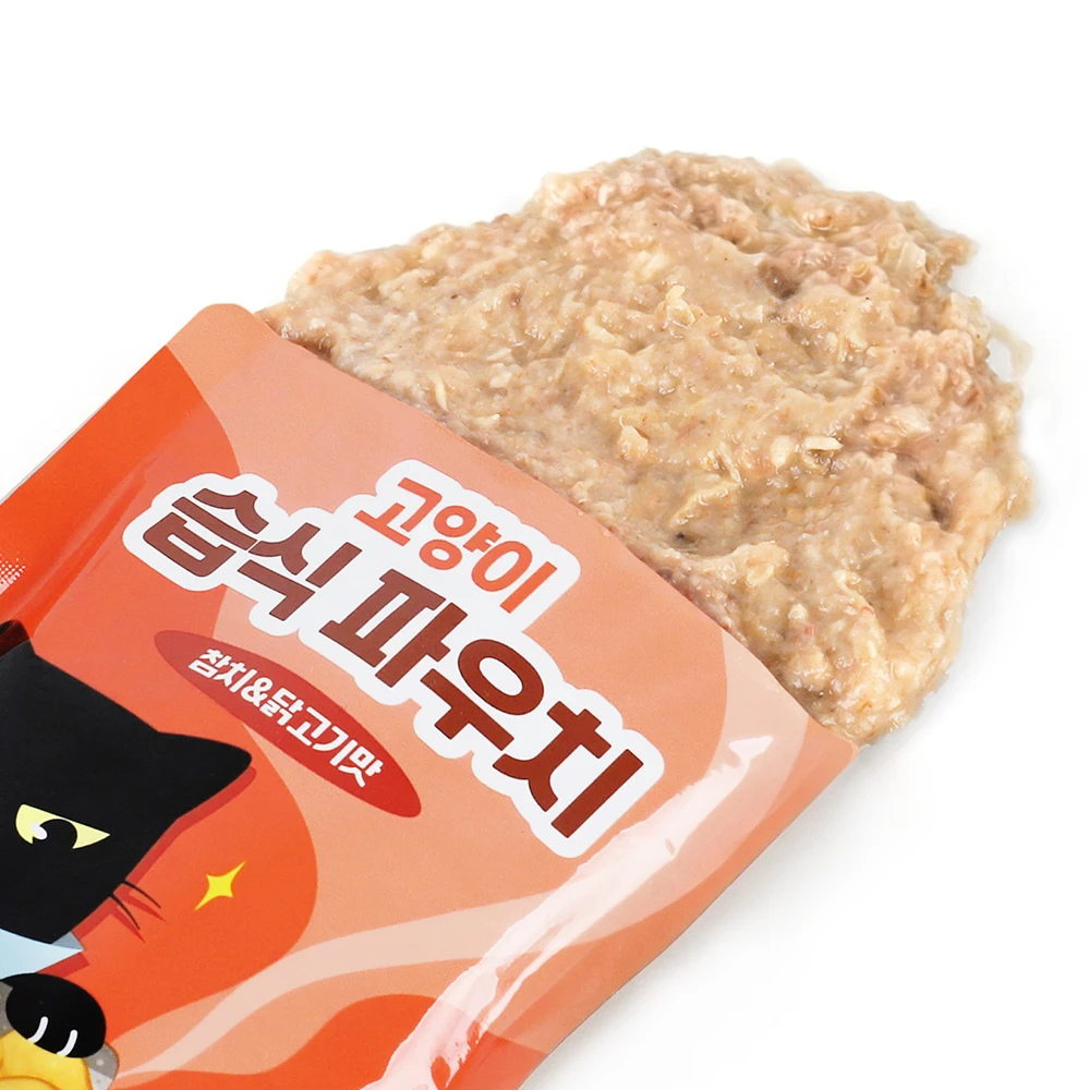 [20개입 대용량] 마이티펫 고양이 영양가득 습식 간식 파우치 참치&닭고기 85g - 4