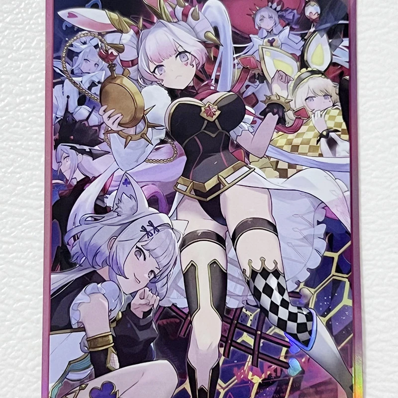 50Pcs/set Diy Self Made Yu-Gi-Oh! Maliss White Rabbit Card Sleeves Color Flash Maliss Card Protective Cover Anime Card Gift Toy