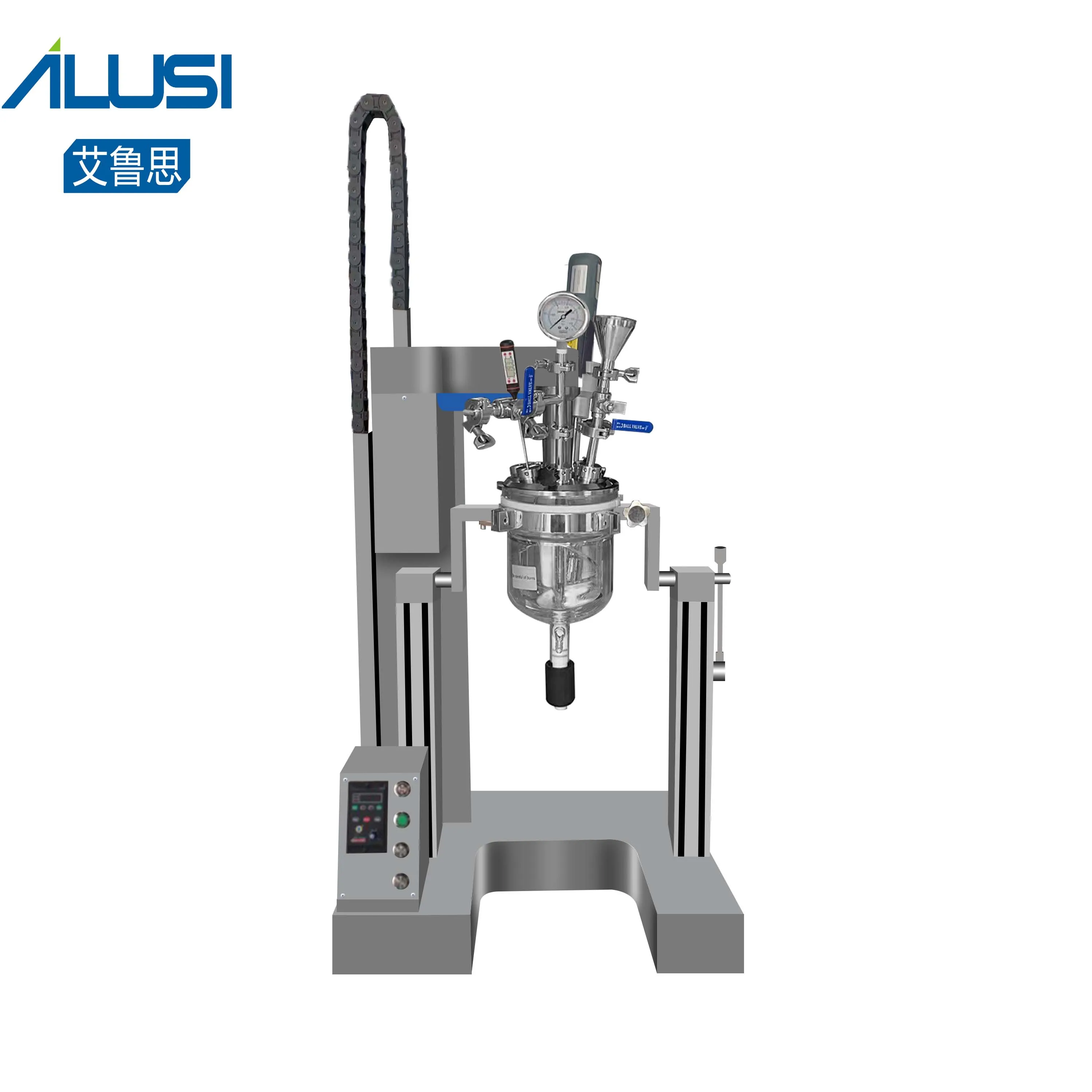 Small Laboratory Vacuum Emulsifier Multifunctional Mixing Reactor for Cosmetic Raw Material Production