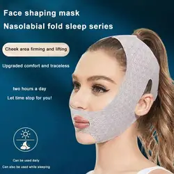 Maschera di sollevamento con linea a V riutilizzabile cinturino dimagrante per il viso-riduttore per doppio mento-maschera per il mento cintura per il sollevamento del viso-Fa dimagrante a forma di V