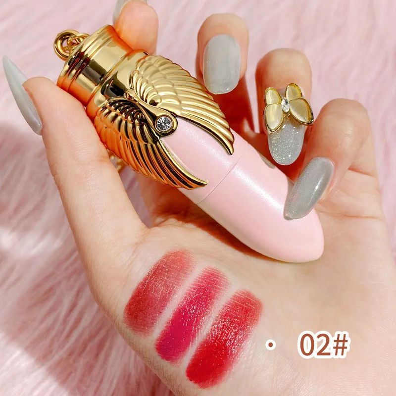 Angel Wings Magic Three-Color Lipstick Smooth Velvet Lip Makeup Long Lasting Waterproof Pigmented Easy to Wear Beauty Cosmetics